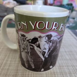 Vintage The Three Stooges Coffee Cup Mug Playing Golf